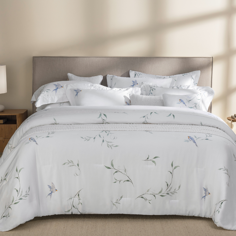 Jogo de Cama Casal Rondini 4 Pçs 300 Fios Cetim 100% Bambu Trussardi