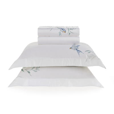 Jogo de Cama Queen Rondini 4 Pçs 300 Fios Cetim 100% Bambu Trussardi