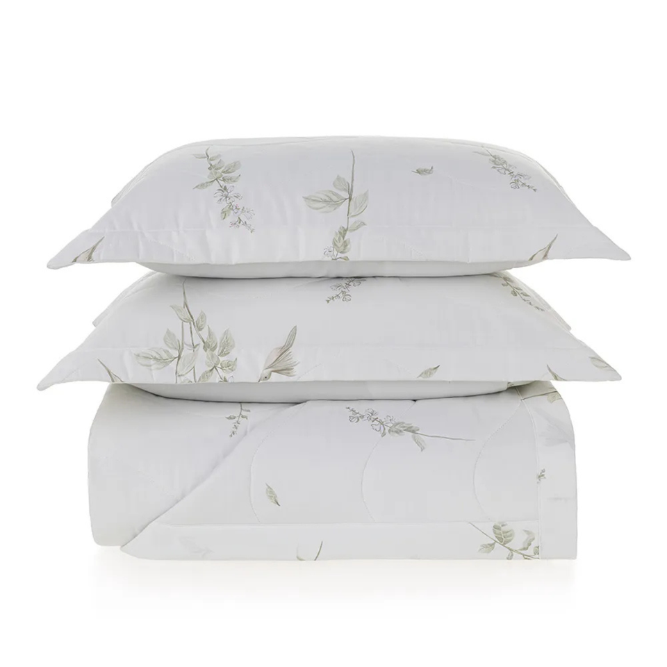 Jogo de Colcha Casal Saboia 3 Pçs 200 Fios 100% Algodão Trussardi