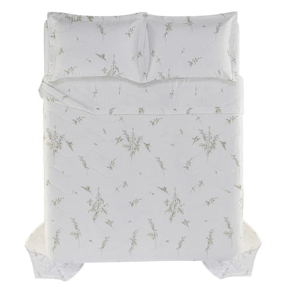 Jogo de Colcha Casal Saboia 3 Pçs 200 Fios 100% Algodão Trussardi