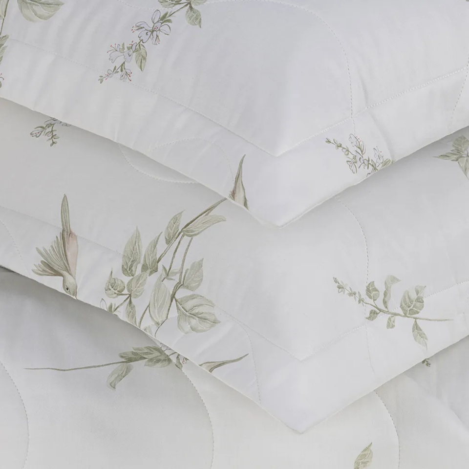 Jogo de Colcha Casal Saboia 3 Pçs 200 Fios 100% Algodão Trussardi