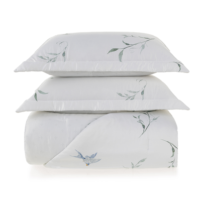 Jogo de Colcha Queen Rondini 3 Pçs 300 Fios Cetim 100% Bambu Trussardi