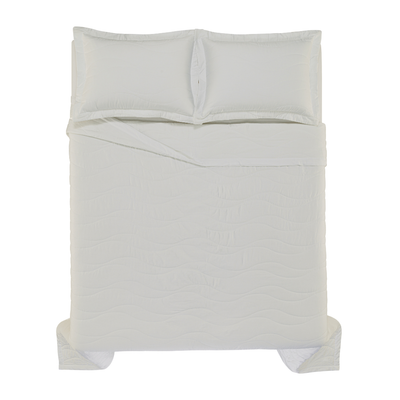 Jogo de Colcha Queen Novara 3 Pçs 300 Fios 100% Algodão Egípcio Nebbia Trussardi