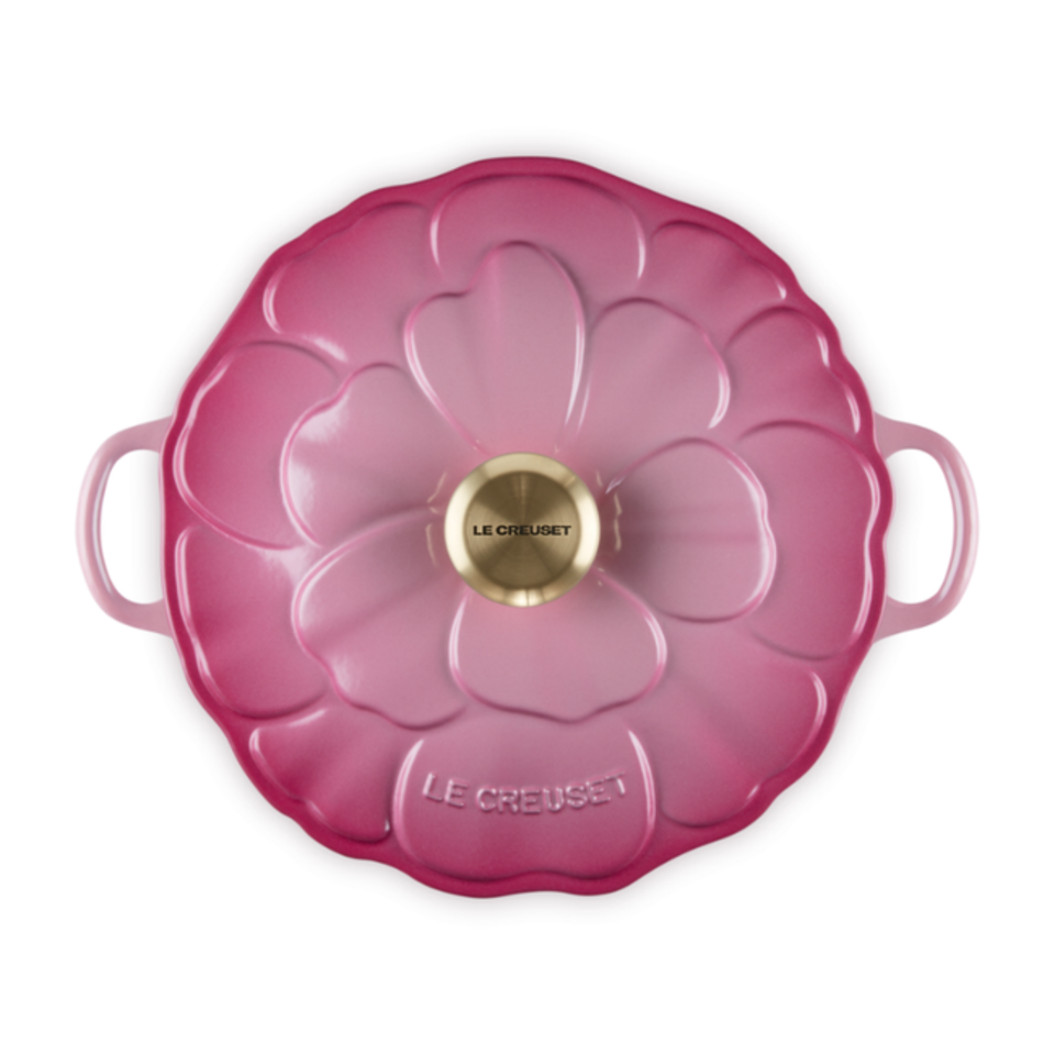 Caçarola Buffet Signature Petal Berry com Pegador Dourado 2,2L 26cm Le Creuset