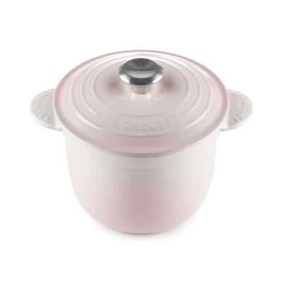 PRÉ-VENDA: Panela Le Creuset para Arroz com Tampa Interna Shell Pink 2L 18cm