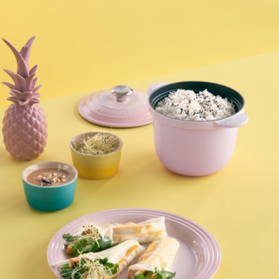 Panela Le Creuset para Arroz com Tampa Interna Shell Pink 2L 18cm