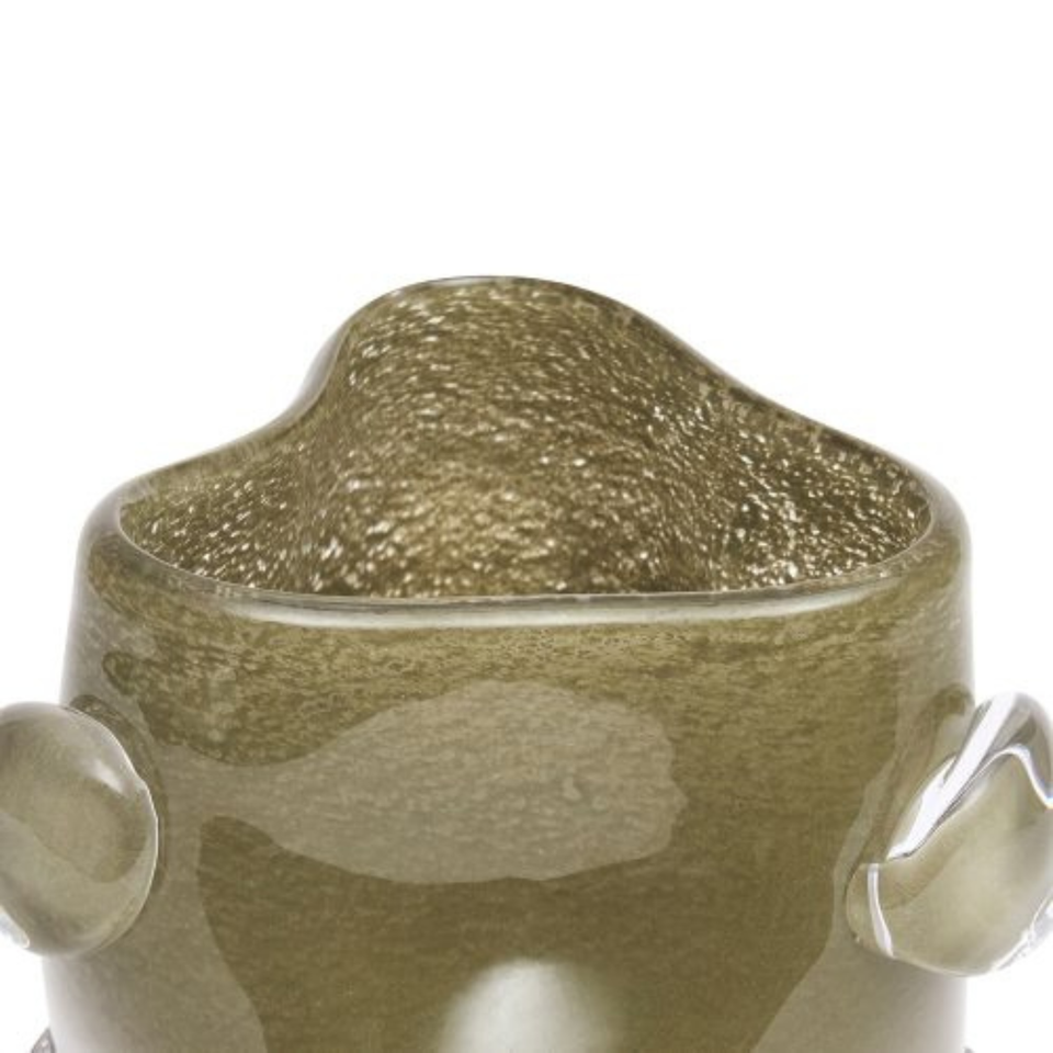 Vaso Vidro Oliva 21x19,5x22,5cm Mart