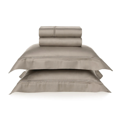 Jogo de Cama King Contessina 4 Pçs 300 Fios Cetim 100% Bambu Marmo Trussardi