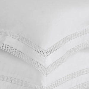 Jogo de Cama King Romana 4 Pçs 300 Fios 100% Algodão Egípcio Branco Trussardi