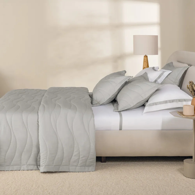 Jogo de Colcha King Novara 3 Pçs 300 Fios 100% Algodão Egípcio Nebbia Trussardi