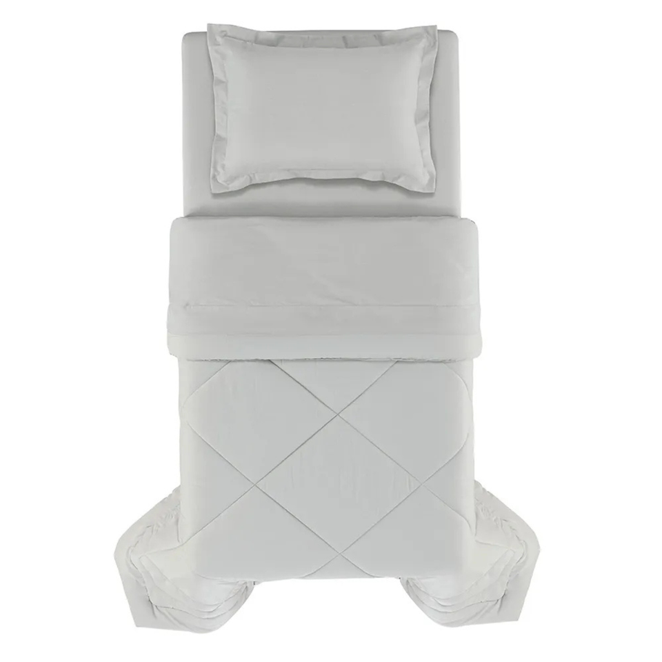 Edredom Solteiro Grasso 300 Fios Cetim 100% Algodão Egípcio Nebbia Trussardi