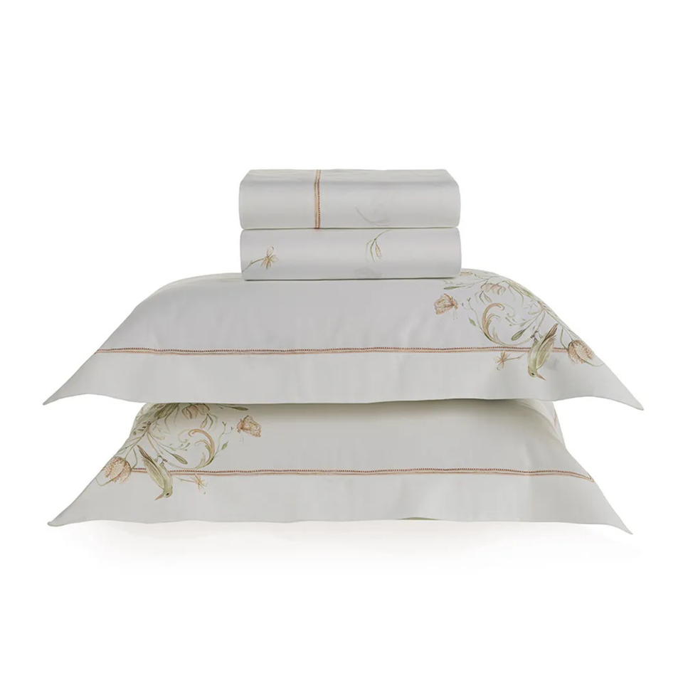 Jogo de Cama King Borghese 4 Pçs 300 Fios Cetim 100% Algodão Egípcio Trussardi