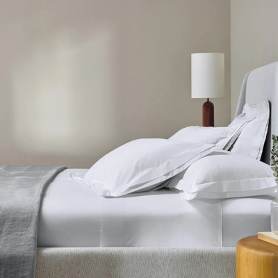 Jogo de Cama Solteiro Novoli 3 Pçs 200 Fios 100% Algodão Branco Trussardi