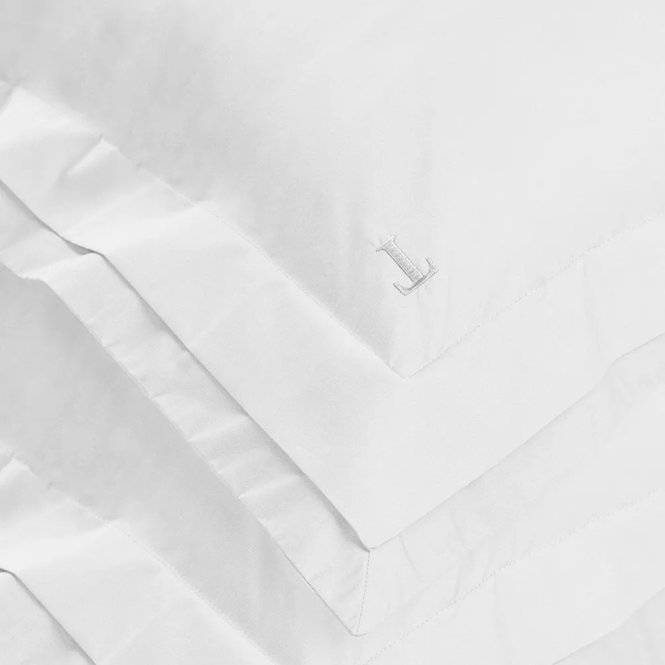 Jogo de Cama Casal Novoli 4 Pçs 200 Fios 100% Algodão Branco Trussardi