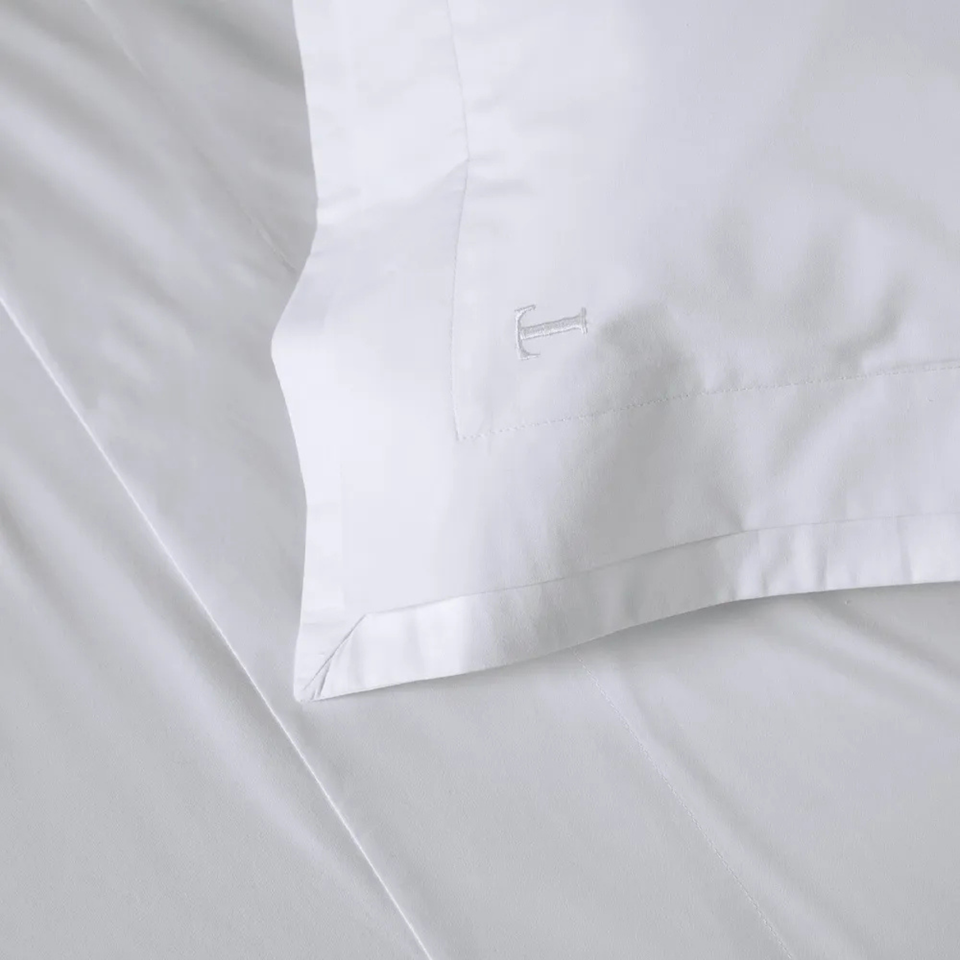 Jogo de Cama Casal Novoli 4 Pçs 200 Fios 100% Algodão Branco Trussardi