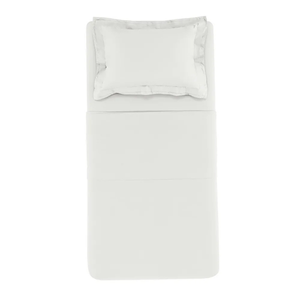 Jogo de Cama Solteiro Novoli 3 Pçs 200 Fios 100% Algodão Branco Trussardi