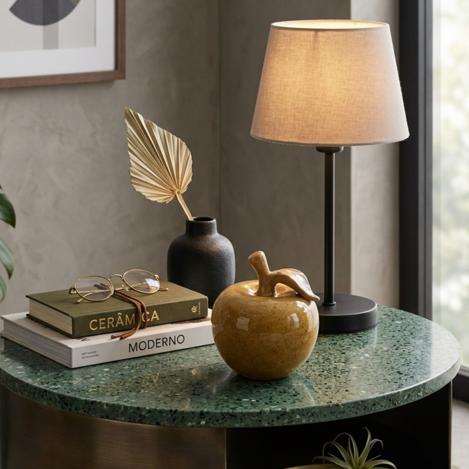 Maça Decorativa Fruit Season Marrom Grande