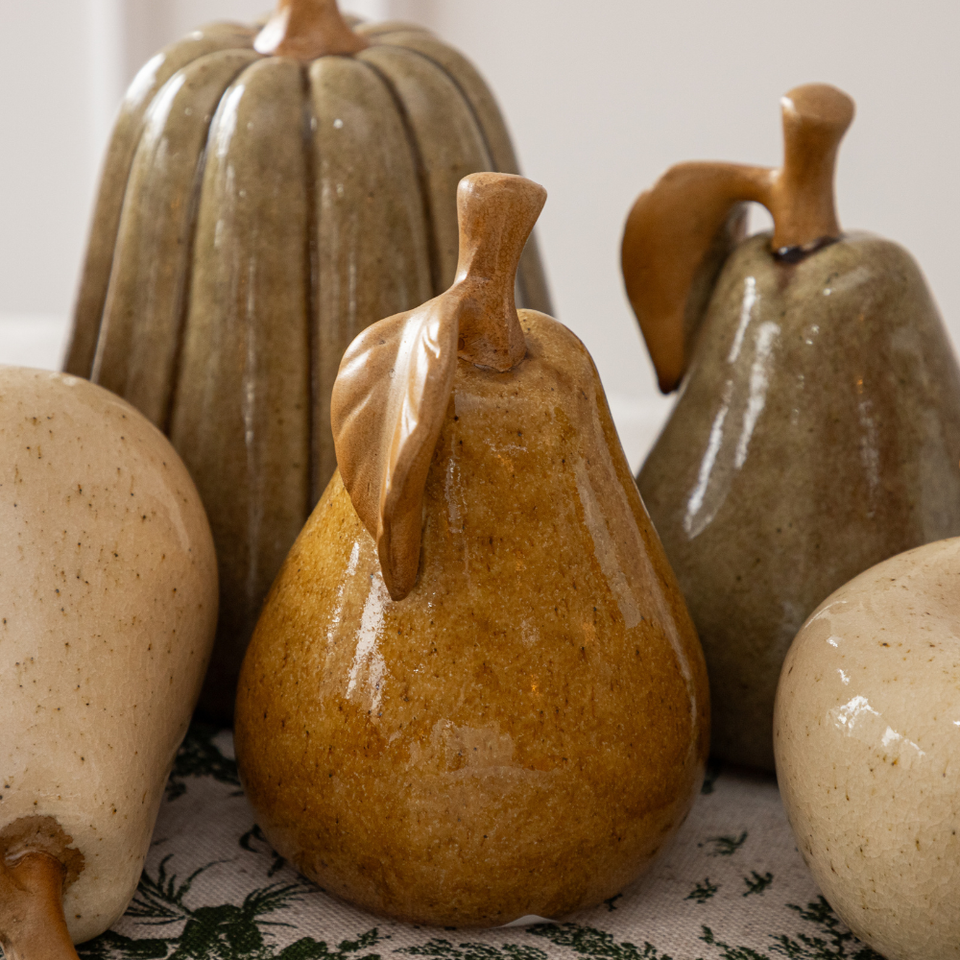 Pera Decorativa Fruit Season Marrom