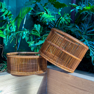 Cesto Grande em Bambu Essencial Bahali 30x20cm