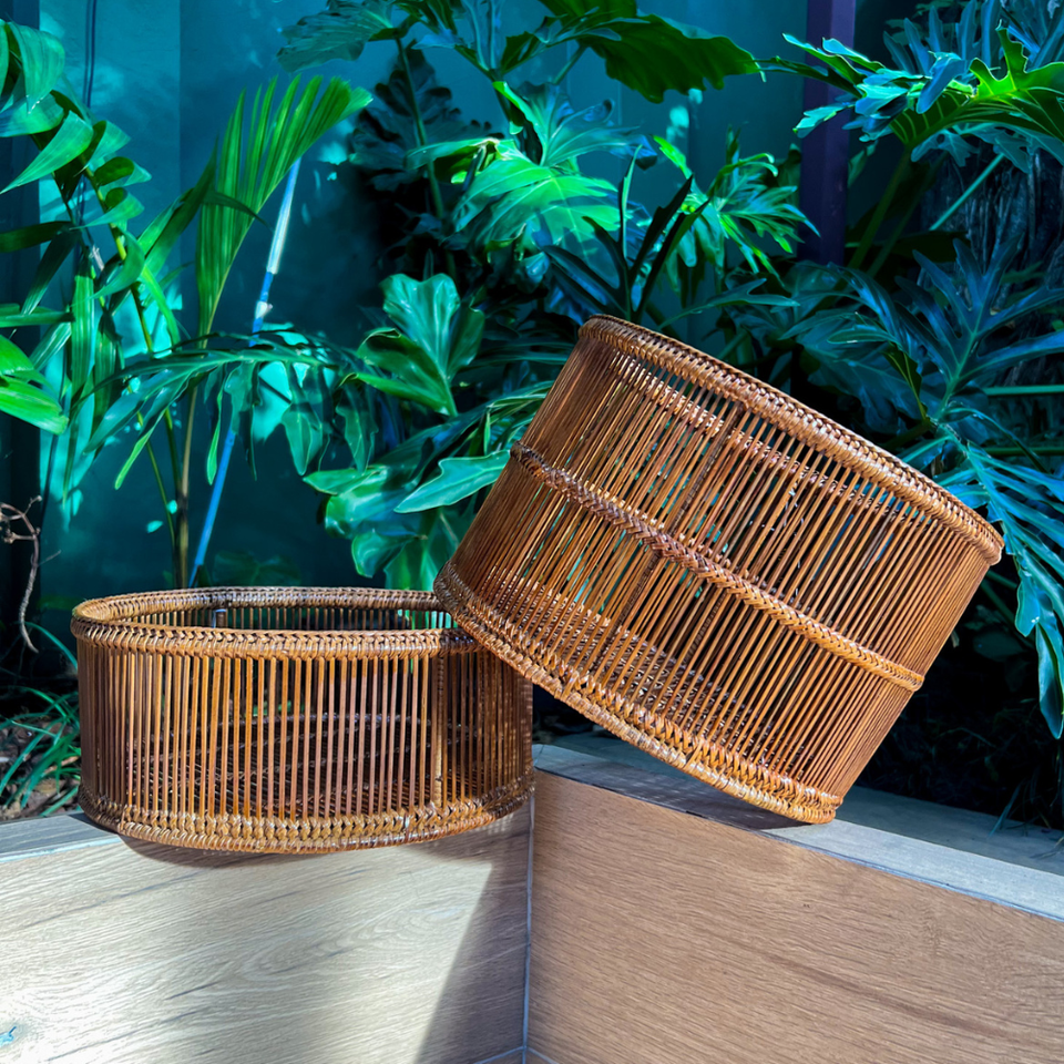 Cesto Grande em Bambu Essencial Bahali 30x20cm
