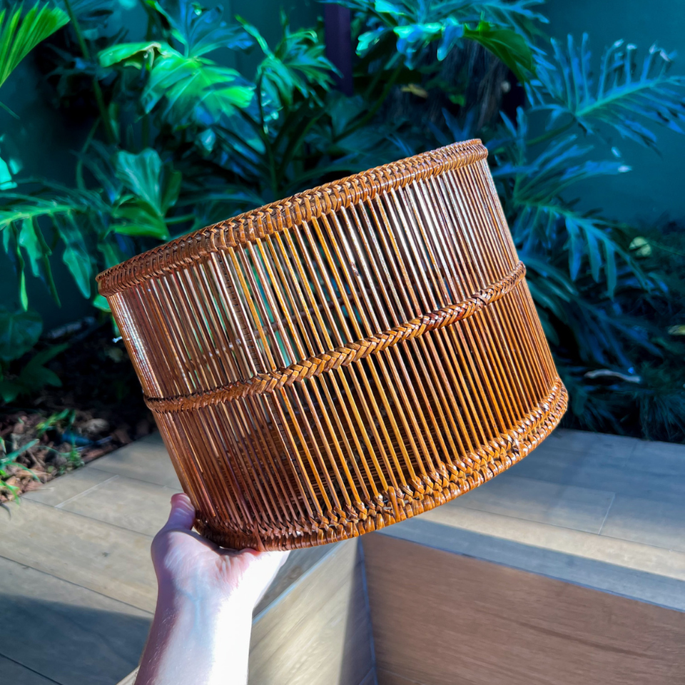 Cesto Grande em Bambu Essencial Bahali 30x20cm