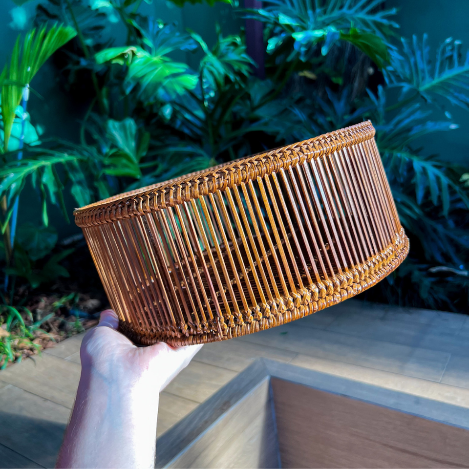 Cesto Médio em Bambu Essencial Bahali 30x12cm