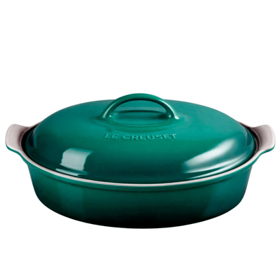 Travessa Oval Cerâmica Com Tampa Heritage Artichaut 3,8L Le Creuset
