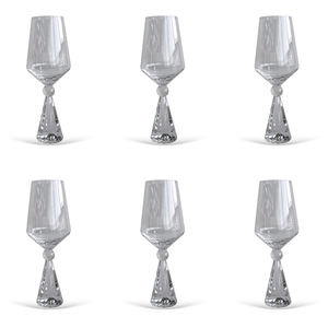 PRÉ-VENDA: Jogo 6 Taças de Vinho em Vidro com Esfera Transparente Pure Linha Sintonia 595ml