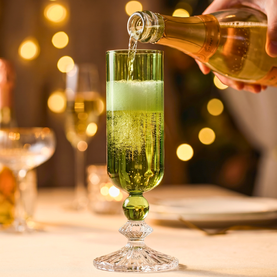 Taça para Champanhe Solea Verde Linha Sintonia 200ml