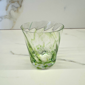 Copo Mozart em Puro Cristal para Whisky / Coquetel Murano Colors Torcido Verde Claro 450ml