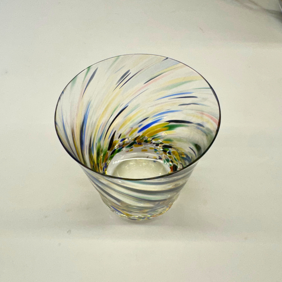 Copo Mozart em Puro Cristal para Whisky / Coquetel Murano Colors Torcido Colorido 450ml
