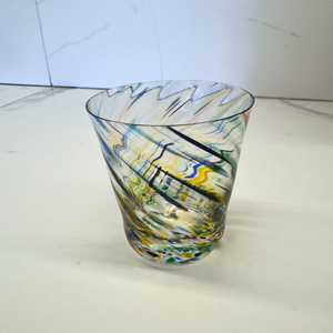 Copo Mozart em Puro Cristal para Whisky / Coquetel Murano Colors Torcido Colorido 450ml