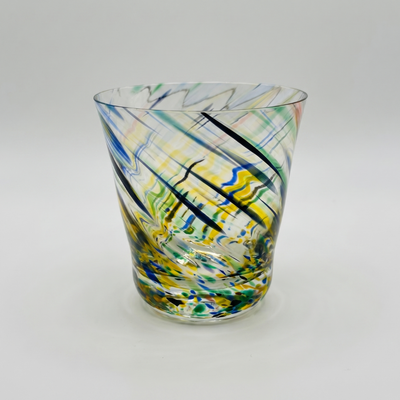 Copo Mozart em Puro Cristal para Whisky / Coquetel Murano Colors Torcido Colorido 450ml