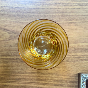 Copo Mozart em Puro Cristal para Whisky / Coquetel Murano Colors Torcido Âmbar 450ml