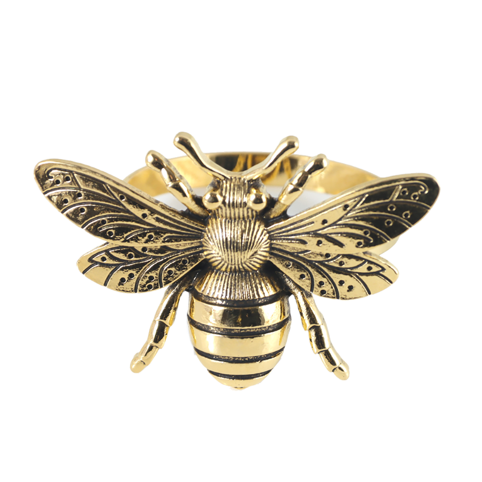 Jogo 4 Anéis para Guardanapos Bee Happy Tuut