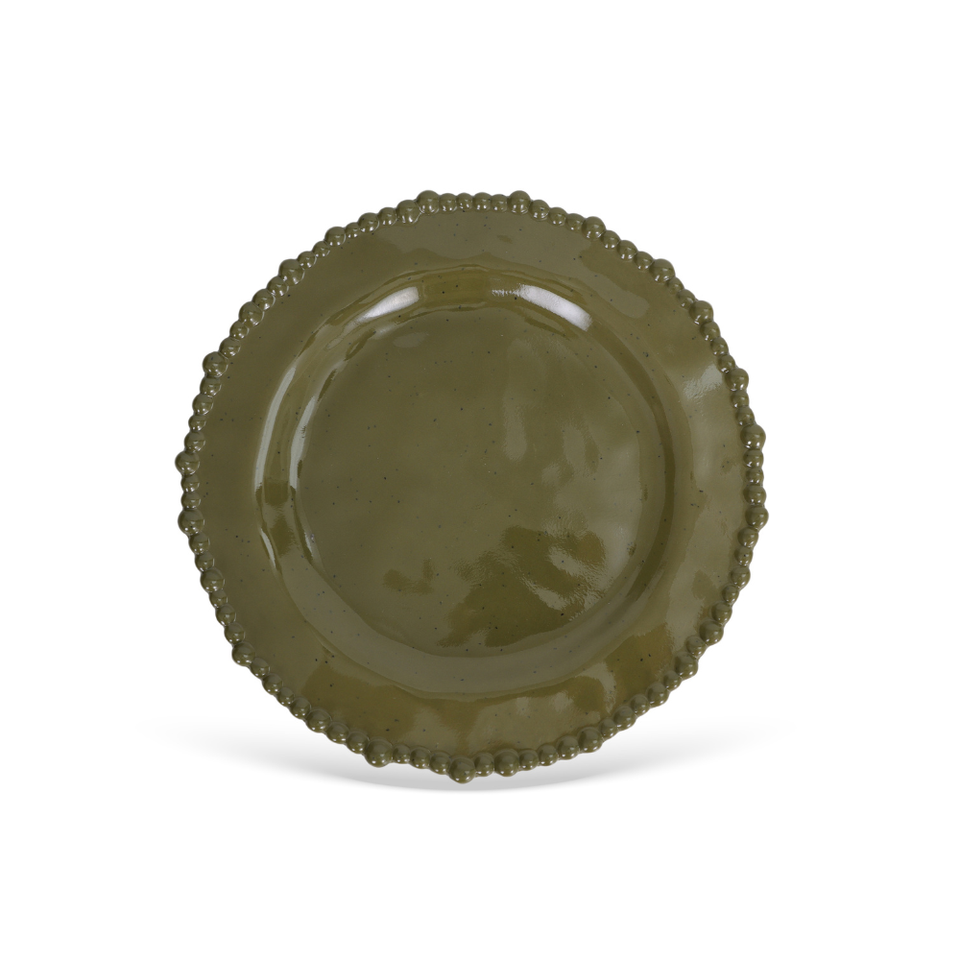 Jogo 6 Pratos Sobremesa Melamina Perlina Verde 23cm