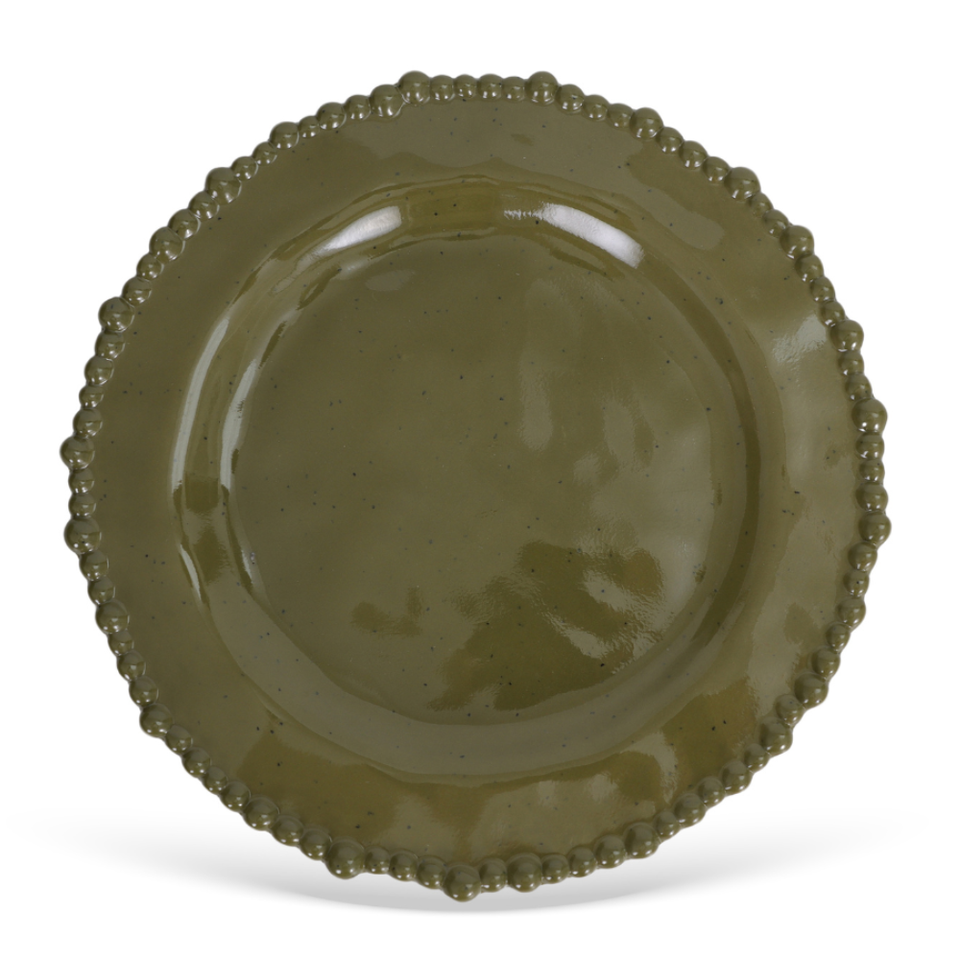 Jogo 6 Pratos Raso Melamina Perlina Verde 28cm