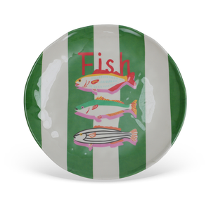 Jogo 6 Pratos Rasos Melamina Les Sardines 28cm