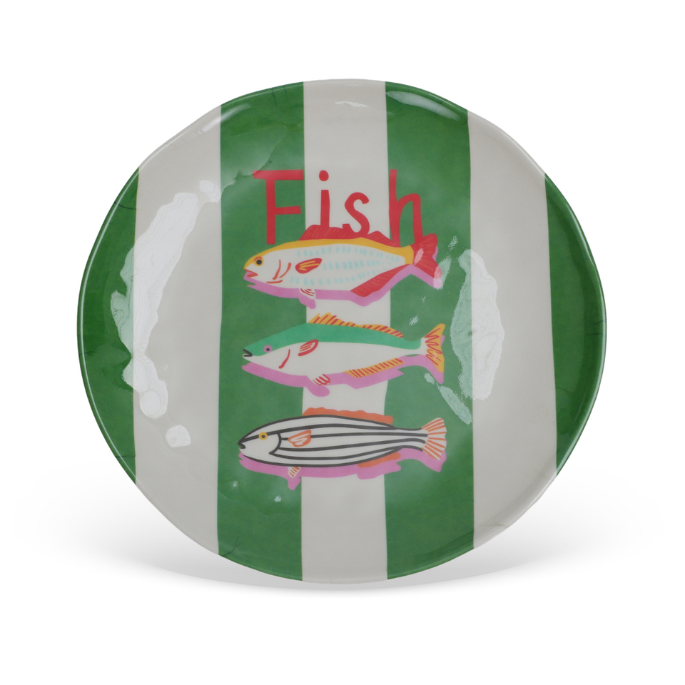 Jogo 6 Pratos Rasos Melamina Les Sardines 28cm