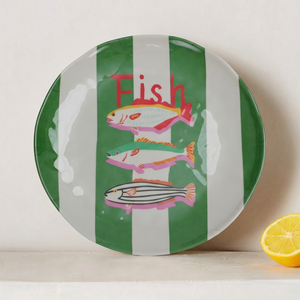 Jogo 6 Pratos Rasos Melamina Les Sardines 28cm