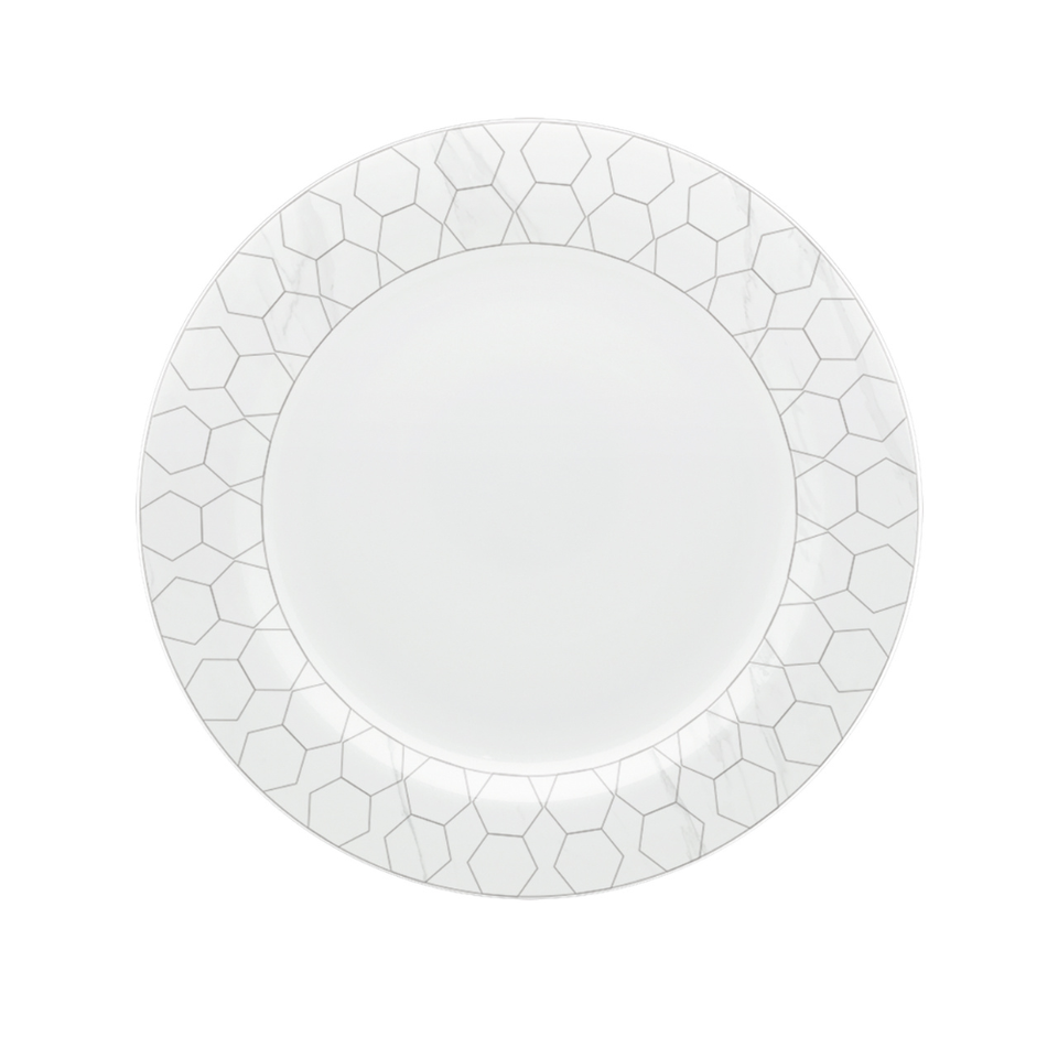 Conjunto com 6 Pratos Rasos Porcelana Mythology Apollon 28cm Strauss