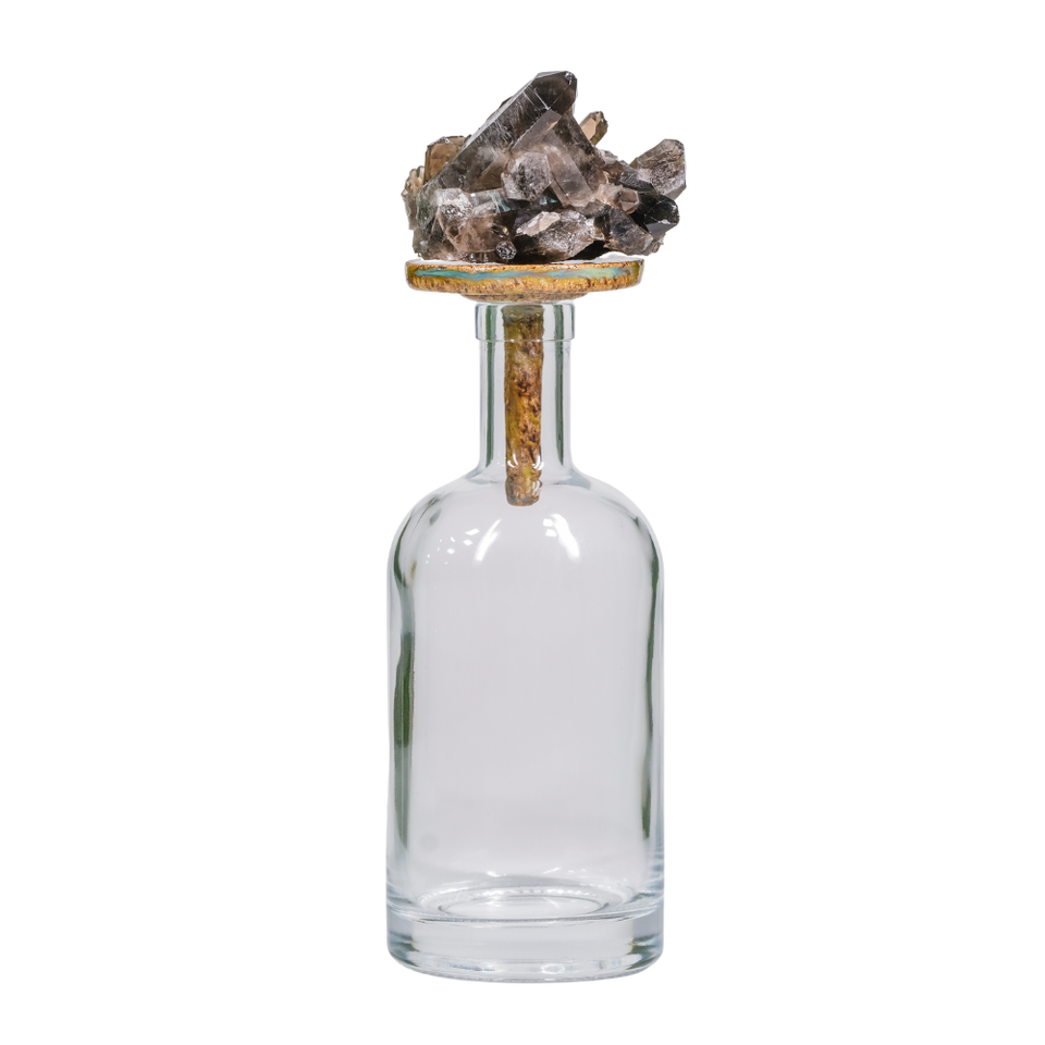 Garrafa Decorativa da Quartzo Fumê Grande