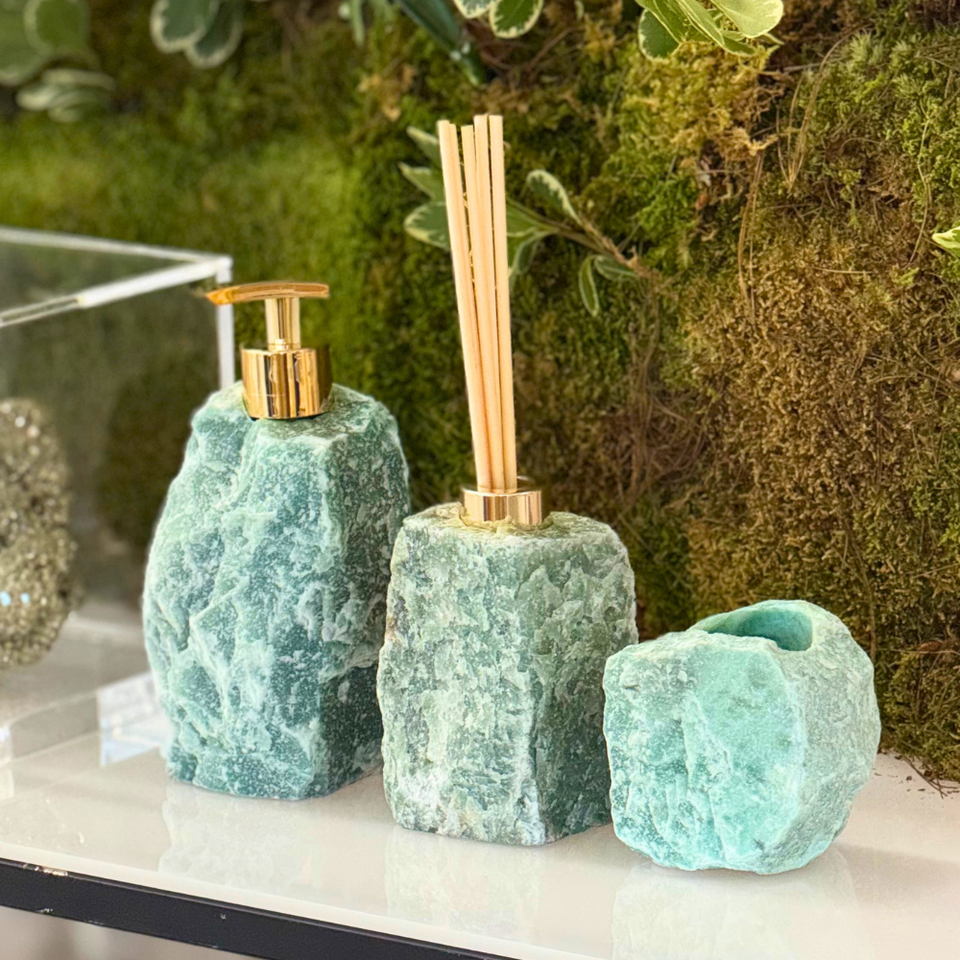 Dispenser para Sabão Quartzo Verde 45ml