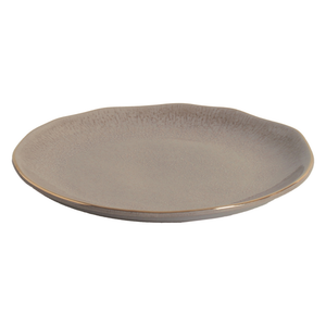 Jogo 6 Pratos Rasos Stoneware Orgânico Shimeji Gold 26,5cm Porto Brasil