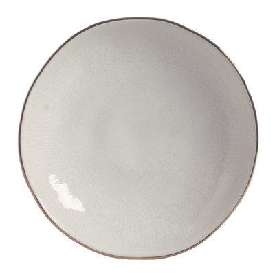 PRÉ-VENDA: Jogo 6 Pratos Fundos Stoneware Orgânico Lua Gold 21,2cm 600ml Porto Brasil