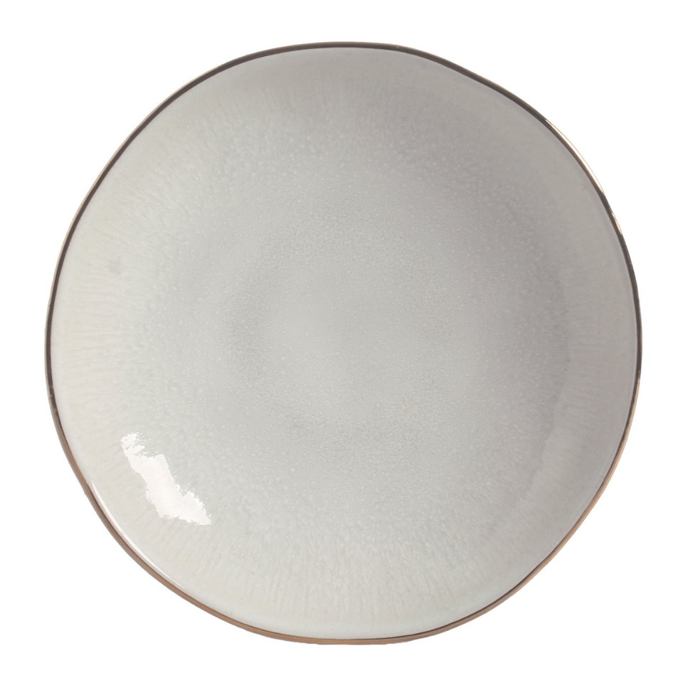 Aparelho de Jantar Stoneware Orgânico Lua Gold Porto Brasil 30 Peças