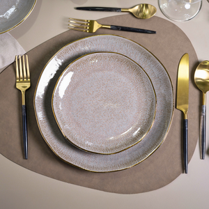 PRÉ-VENDA: Aparelho de Jantar Stoneware Orgânico Shimeji Gold Porto Brasil 30 Peças