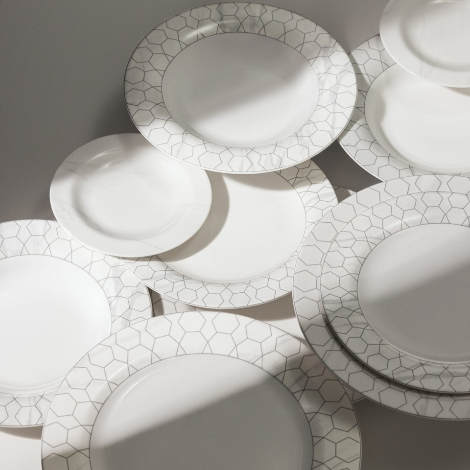 Conjunto com 6 Pratos Pão Porcelana Mythology Apollon 16,5cm Strauss
