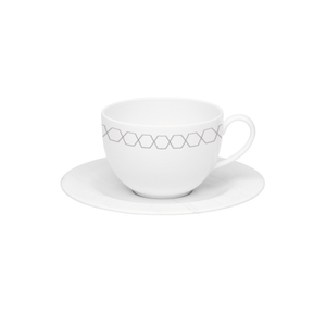 Conjunto com 6 Xícaras de Chá Porcelana Mythology Apollon 270ml Strauss