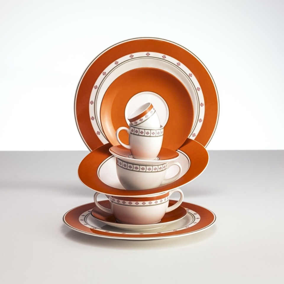 Conjunto com 6 Pratos Rasos Porcelana Colline 27,5cm Strauss